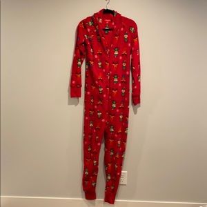 Holiday hooded onesie pajamas